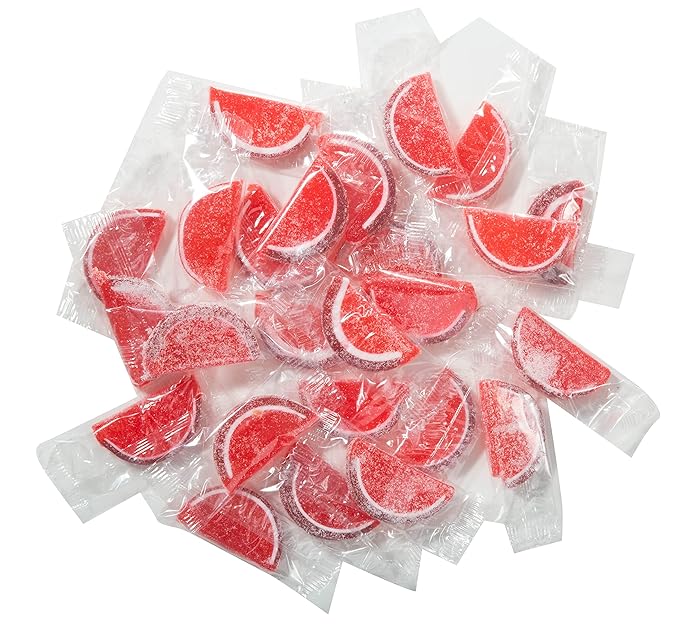 Boston Fruit Slice Individually Wrapped Gourmet Gummy Candy 1lb Box (Raspberry)