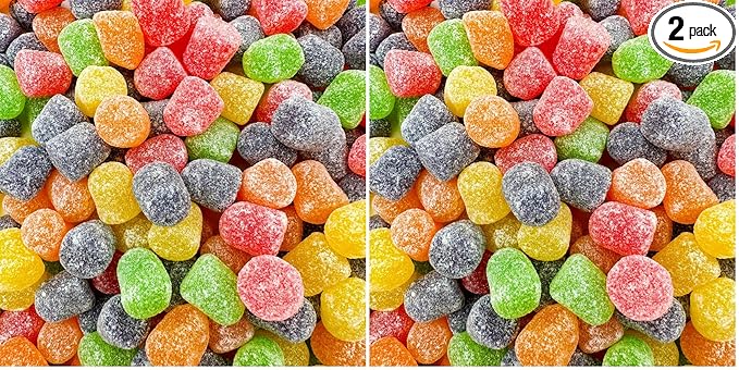 Gum Drops Jelly Candy | 2-Pound Bag | Assorted Fruit Flavors (Pack of 2)