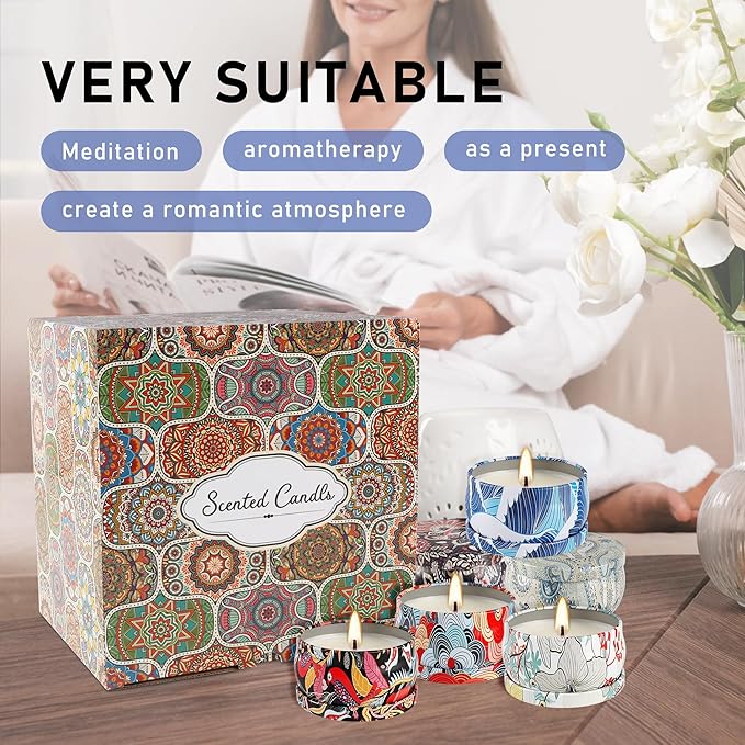 36 Pack Scented Candles Set for Home, Relaxing Stress Relief, Aromatherapy - Natural Soy Wax and Fragrance - Gifts for Women, Mom, Best Friend, Wife, Birthday