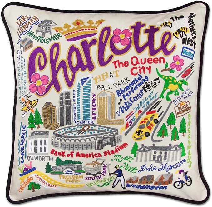 Catstudio Charlotte Embroidered Decorative Throw Pillow