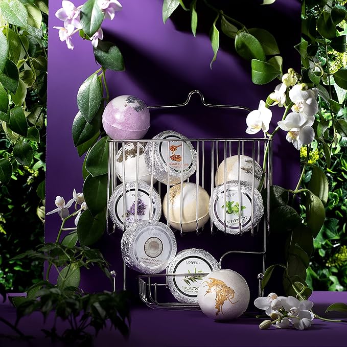 Christmas Essential Oil Shower Steamers and Bath Bombs Set - Lavender, Peppermint, Vanilla Coconut, Eucalyptus, Honey Almond Scented Aromatherapy Vaporizing Tablets, Relaxation Gifts for Women, 11pc