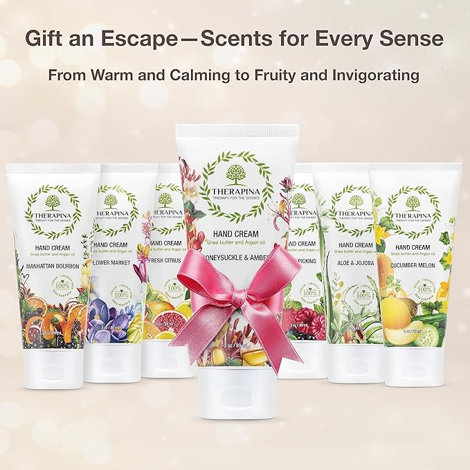 Aromatherapy Honeysucke Amber Hand Cream for Dry Skin – Shea Butter Hand Cream for Women and Men with an Awakening, Long-Lasting Scent – Vegan Hand Cream Lotion for Dry Skin, 3 Oz.