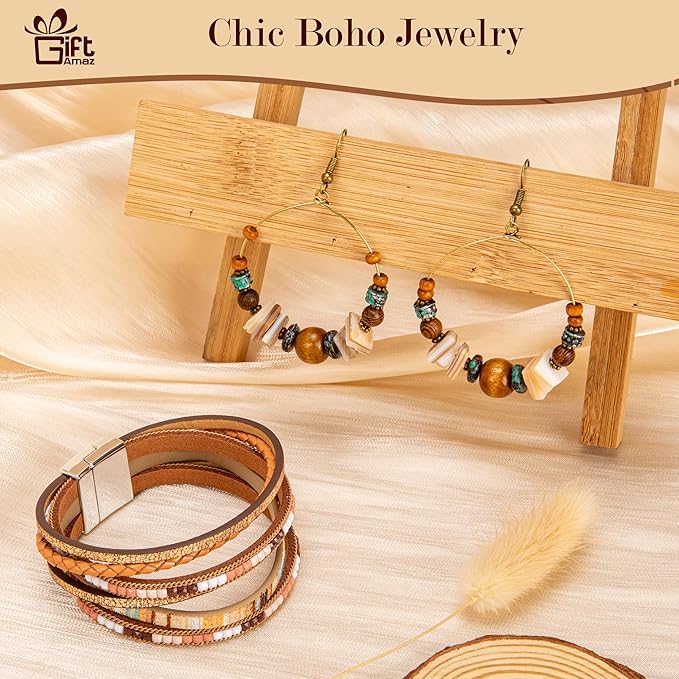 GiftAmaz Boho Gifts for Women, Self Care Gifts Get Well Soon Gift Basket, Include Bohemian Tumbler and Blanket, Fall Western Gift, Unique Birthday Christmas Gifts for Women Friends Wife Mom