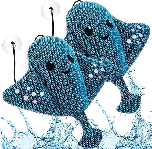 Hot-Tub-Scum-Absorber-Devilfish-Hot-Tub-Floating-Sponge-Scum-Remover Reusable-Scum-Bug-Hot-Tub-Oil-Scum-Absorbing-Sponge for Keep Water Cleaner Spa Pool Bath Scum-Hot-Tub-Accessories 2 Pack