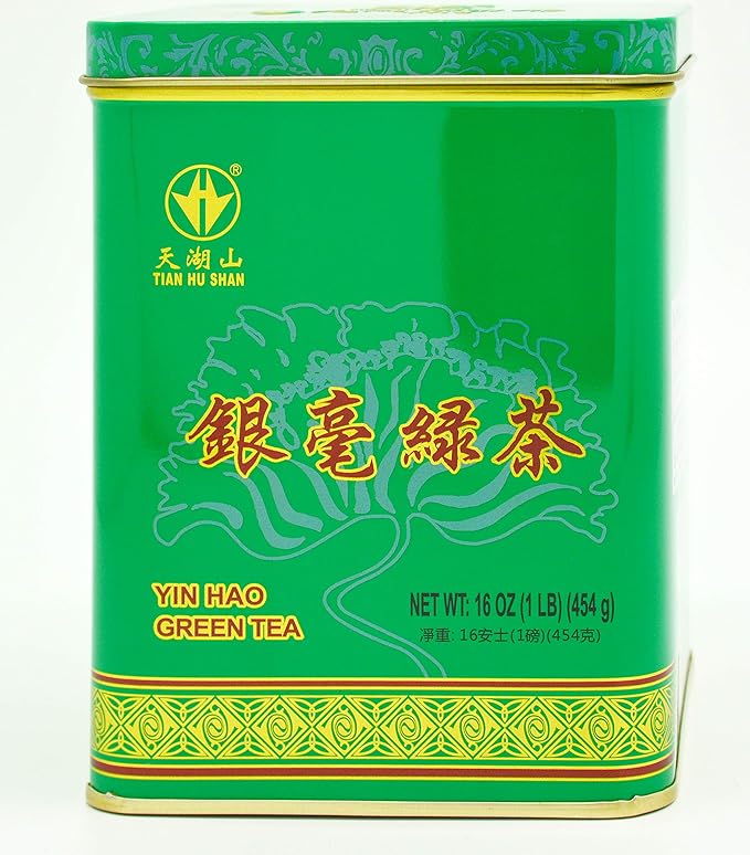TIAN HU SHAN Premium Green Tea Loose Leaf 16 Ounce (454g) (Pack of 2)