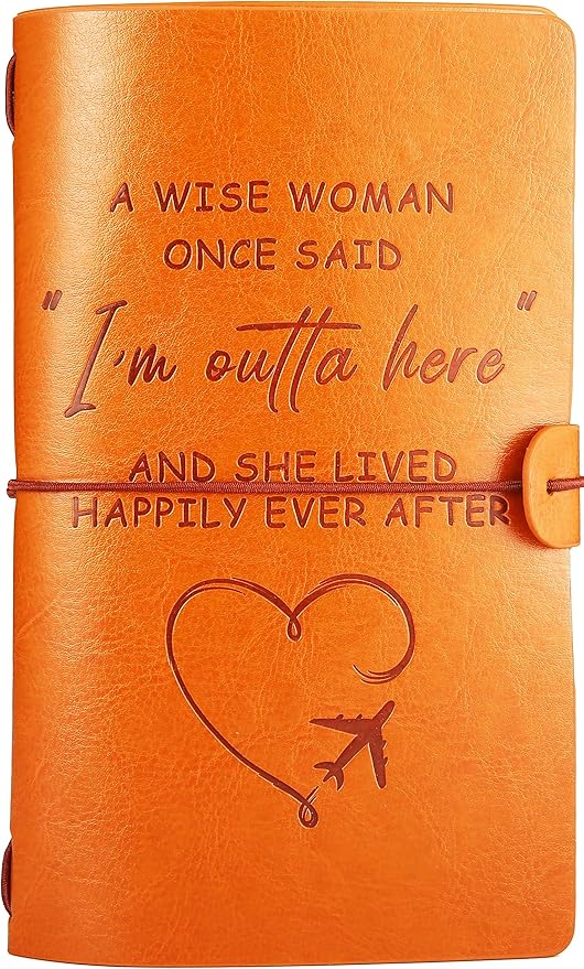 FYSIA Retirement Journal Gift for Women-Retirement Appreciation Gifts for Boss Lady,Co-worker,Best Friends-Refillable Photo Diary Notebook -A Wise Woman Once Said I'm Outta Here-Retired