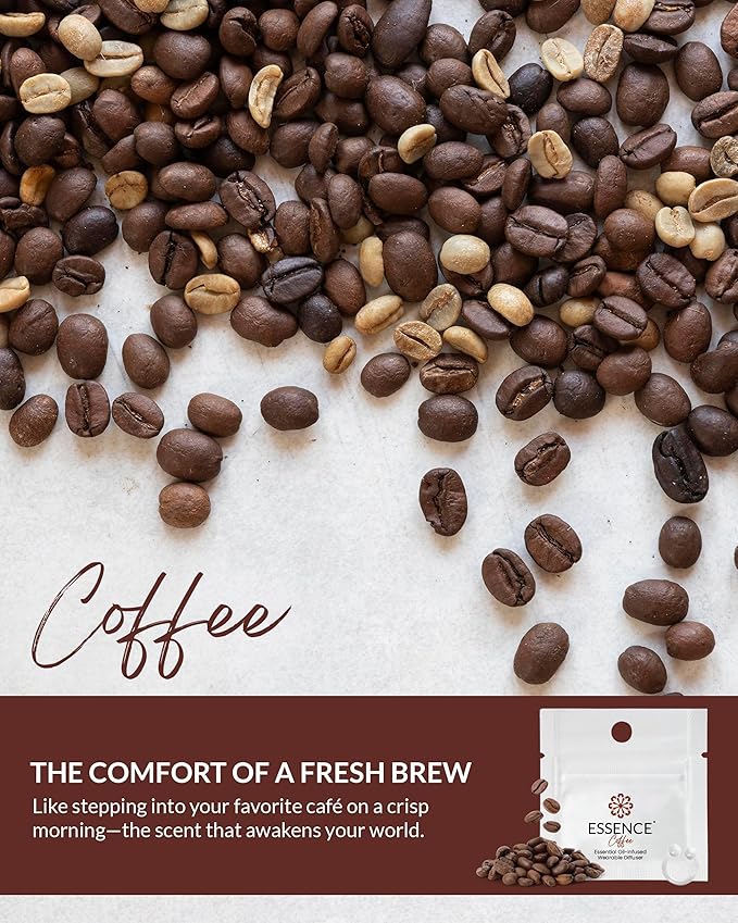 Essence Wearable Aromatherapy Nasal Diffuser – Coffee Essential Oil Nose Ring Silicone Inhaler for Stress & Mood Support - Made in USA & Travel-Friendly