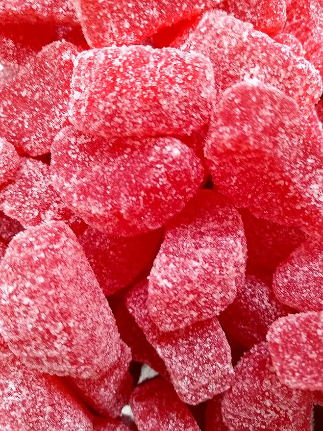 Cherry Gel Slices - 2 lbs of Fresh Delicious Sweet Sugar Sanded Chewy Candy Slices