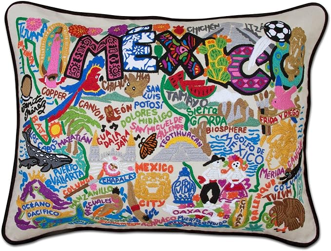 Catstudio Mexico Embroidered Decorative Throw Pillow