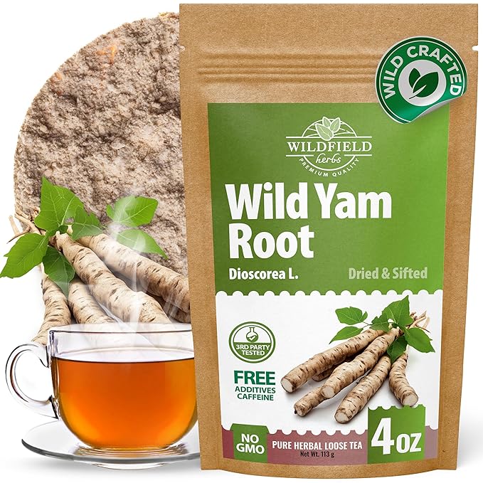 4 oz Wild Yam Root Herbal Tea (Dioscorea) - 113g Wild Yam Root Loose Herb Tea Ñame Silvestre
