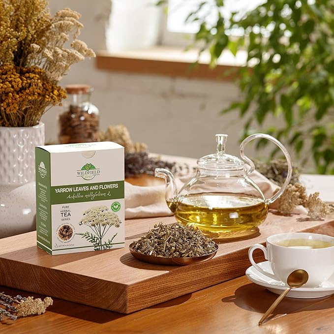 4 oz. Yarrow Herb Dried Yarrow Leaf & Flower Herbal Tea (Achillea Millefolium Tea) - 113g Herb Tea Milenrama