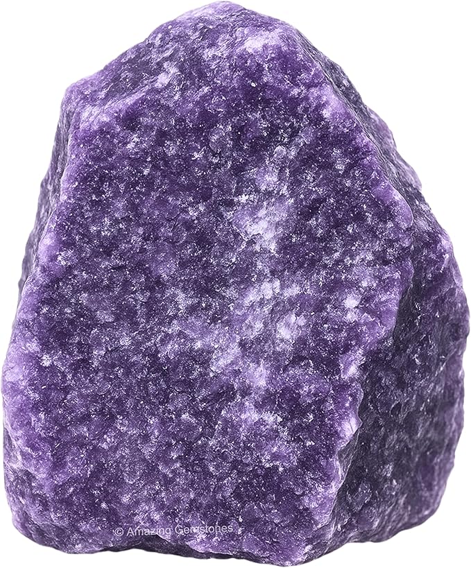 Amazing Gemstone 2 Pieces Lepidolite Raw Crystals and Healing Stones, Natural Rocks for Tumbling and DIY Raw Stones and Crystals