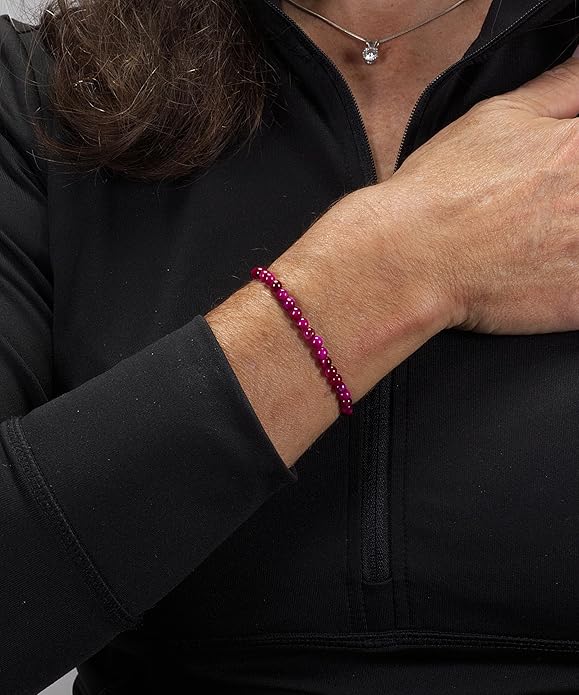 Cherry Tree Collection - Small, Medium, Large Sizes - Gemstone Beaded Bracelets For Women and Men - 4mm Round Beads