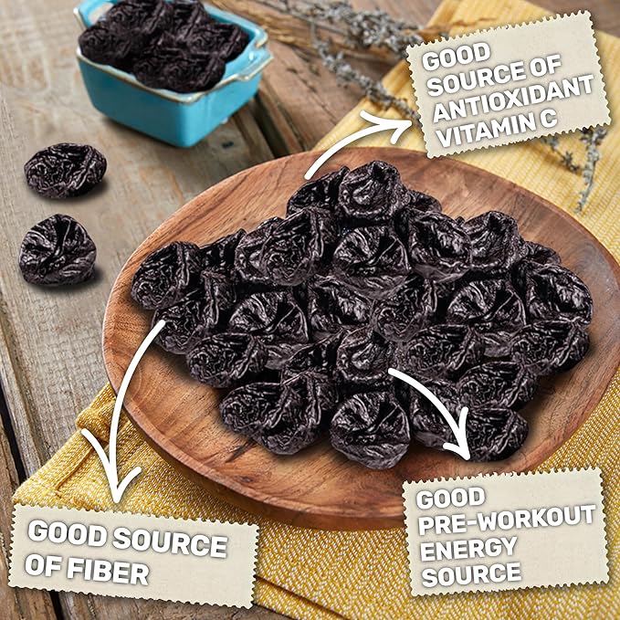 Happy Village Organic Soft Dried Plums 21 OZ (3 Packs of 7 OZ) – Soft & Juicy Prunes with No Refined Sugar, Organic, Non-GMO, Kosher, Gluten-Free