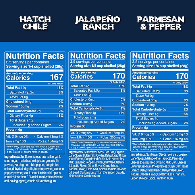 Chinook Seedery Roasted Sunflower Seeds - Jumbo Seeds Keto Snacks - Best For Snack Packs - Gluten Free, Non GMO Snack Food Gifts - 4 Ounce (Pack of 3) - Bring the Heat Variety Pack