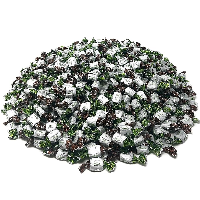 Halloween Chocolate Filled Mints - 10 lbs - Refreshing After Dinner Mint Hard Candies Filled with Chocolates - Bulk American Vintage Candy Assortment - Individually Wrapped, 160oz