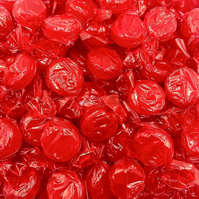Cinnamon Hard Candy Disks - 3 lbs - Cinnamon Flavored Old School Classic Hard Candies - Bulk American Vintage Candy Assortment- Individually Wrapped, 48 oz.