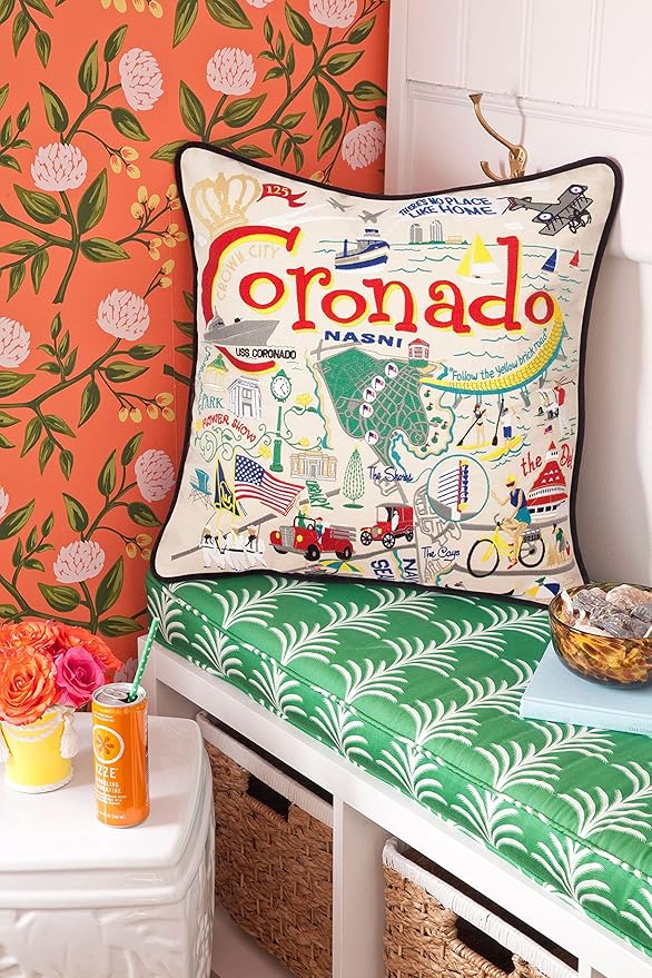 Catstudio Coronado Embroidered Decorative Throw Pillow
