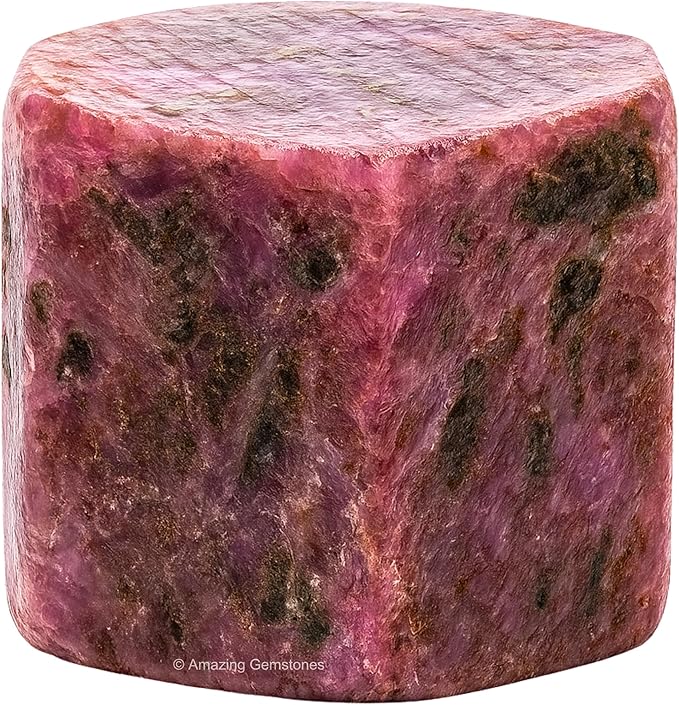 Amazing Gemstone 2 Pieces Ruby Raw Crystals and Healing Stones, Natural Rocks for Tumbling and DIY Raw Stones and Crystals