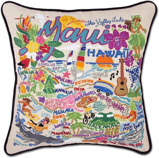 Catstudio Maui Embroidered Decorative Throw Pillow