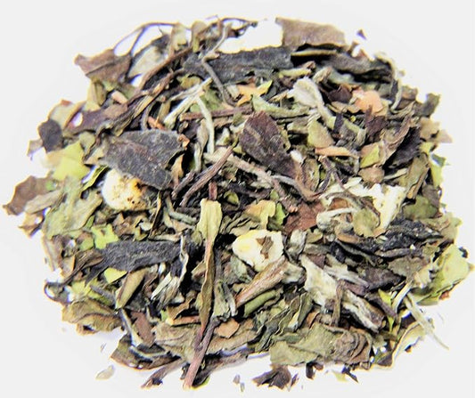 Nelson's Tea - Peach Tangerine - White Loose Leaf Tea - Green tea, white tea, and dried peaches (Sample 0.3 Oz)