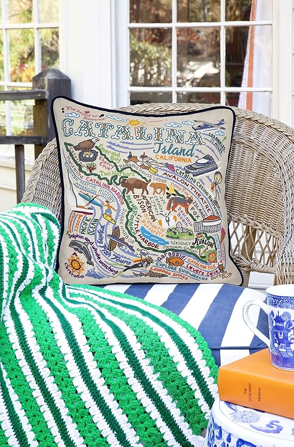 Catstudio Catalina Embroidered Decorative Throw Pillow