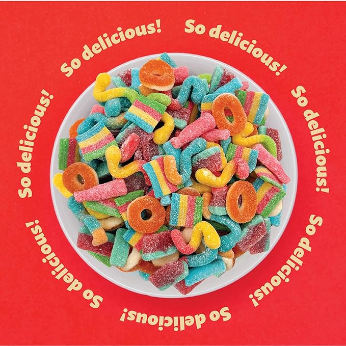 Gummy Candy Bulk 2 Pound Bag | Sour and Sweet Gummy Mix | Peach Rings, Worms, Bottles, Mini Belts, Watermelon Wedges | Party Gummies Variety Pack | Assorted Chewy Candies