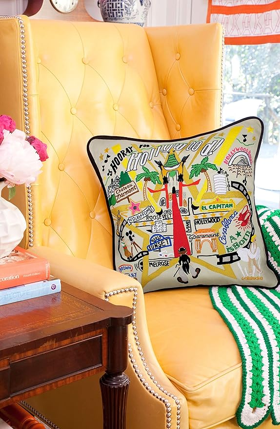 Catstudio Hollywood Embroidered Decorative Throw Pillow