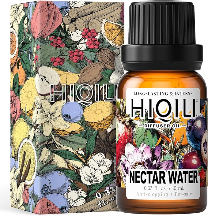 HIQILI Nectar Water Diffuser Oil, Long-Lasting Refill for Diffusers & Humidifiers, Hotel-Grade Scent Suitable for Home Use - 0.34 Fl Oz