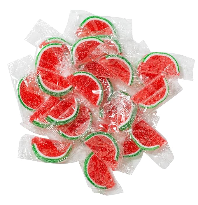 Boston Fruit Slice Individually Wrapped Gourmet Gummy Candy 1lb Box (Watermelon)