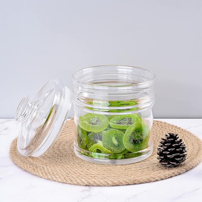 35 oz Reinforced Small Acrylic Storage Jar, Airtight Lid Cookie Jar | Suitable for Cookies, Dried Fruits, Nuts, Herbs,Cereals,etc
