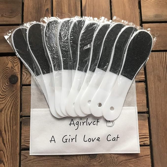 10 Pack Foot File, Professional Foot Callus Remover Sandpaper Pedicure Tools, Double Side Foot Scrubber, Sander for Dead Skin Foot Rasp Pedicure for Women Mother Family Manicure Beauty Shop Spa