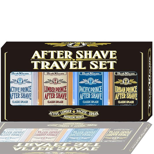 BushKlawz Classic Refreshing Cooling Soothing Barbershop After Shave Lotion Balm Toner Splash Variety Sampler Travel Kit Satisfy all Types of Viking Cannon Black Prime AfterShave Tonic Cologne