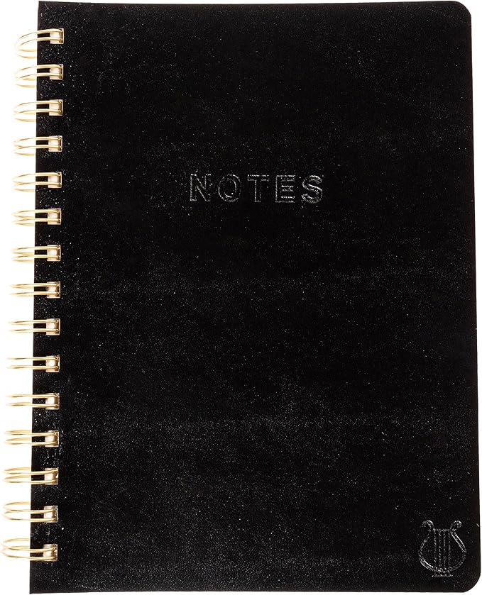 Graphique Apollo Vegan Leather Journal, Spiral Notebook for Writing, 192 Lined Pages, 6” x 8”