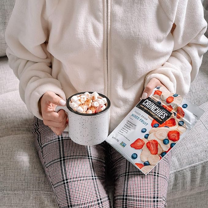 Crunchies Freeze-Dried Fruits, 100% All Natural Crispy Fruit, Non GMO and Kosher, Resealable Freeze Dried Fruit Snack Packs, Pack of 6 (Mixed Fruit)