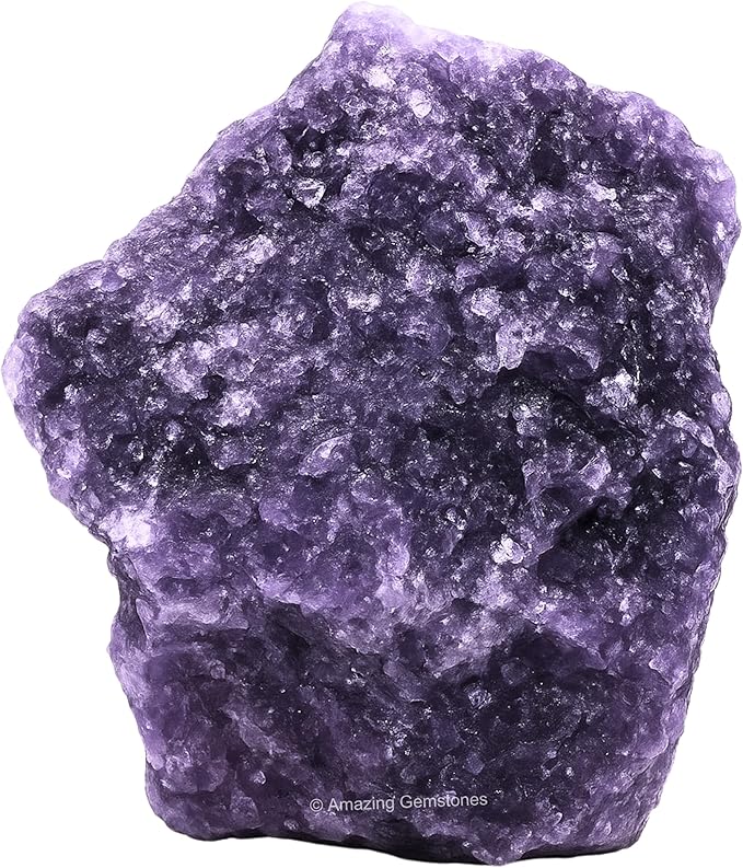 Amazing Gemstone Lepidolite Raw Crystals and Healing Stones, Natural Rocks for Tumbling and DIY Raw Stones and Crystals (5 Pieces)