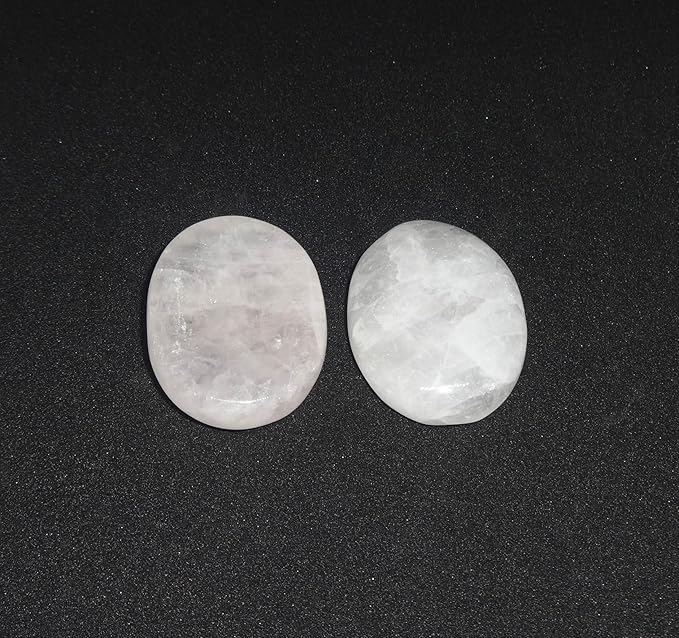 L PEDRA & CRYSTAL Worry Stone A Handheld Comfort to Ease Stress, Enhance Focus, and Promote Inner Peace (Rose Quartz Worry Stone)