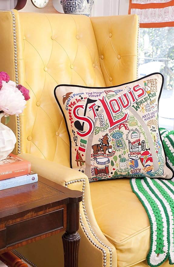 Catstudio St. Louis Embroidered Decorative Throw Pillow