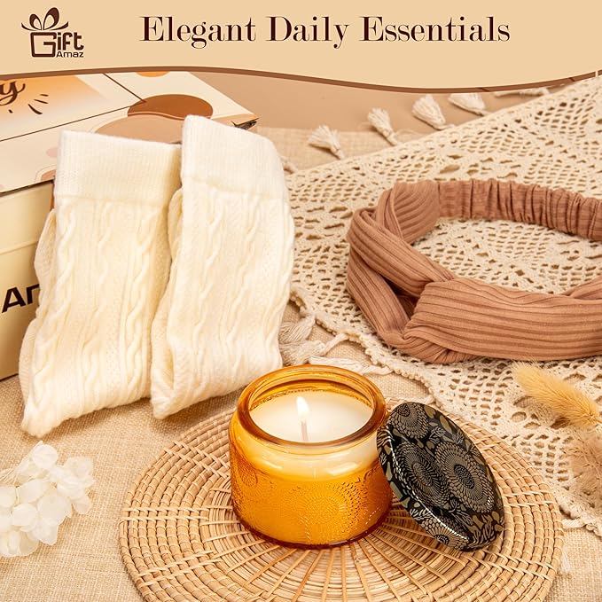 GiftAmaz Boho Gifts for Women, Self Care Gifts Get Well Soon Gift Basket, Include Bohemian Tumbler and Blanket, Fall Western Gift, Unique Birthday Christmas Gifts for Women Friends Wife Mom