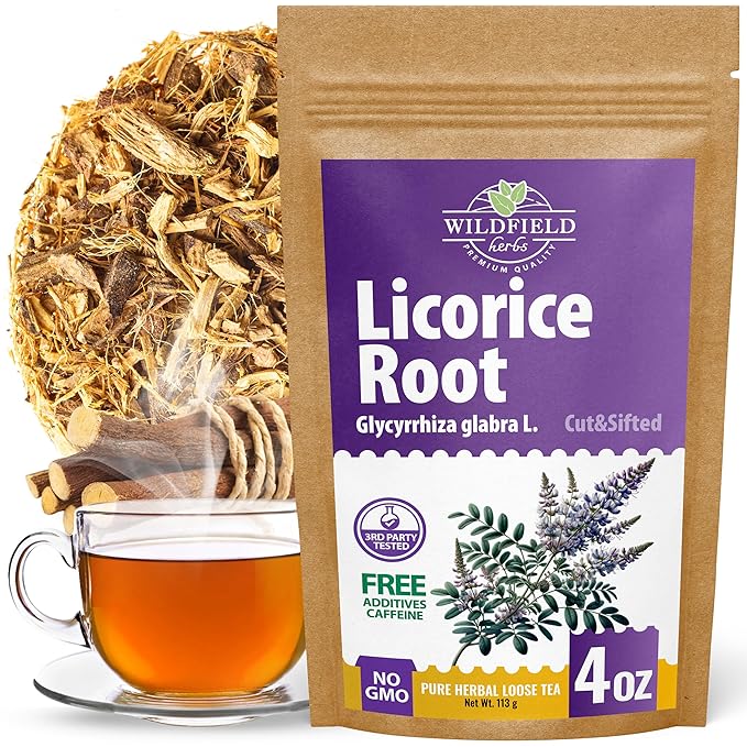 4 oz. Licorice Root Tea Liqorish Root Tea Herb (Glycyrrhiza Glabra) - 113g Bags Licorice Roots Raiz De Regaliz