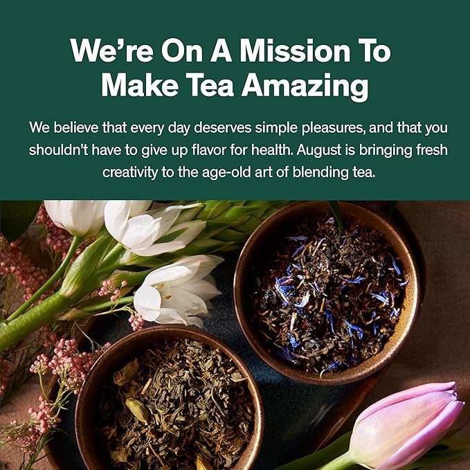 August Uncommon Psychocandy Loose Leaf Tea – Roasted Pumpkin Caramel South African Rooibos Tea – Vegan, Gluten-Free & Non-GMO – Creamy Caramel Flavor for Bedtime – Resealable 1.75oz Pouch (15-30 Cups)