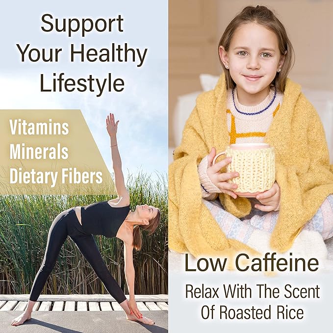 chaganju Genmaicha Green Tea with Matcha, roasted brown rice tea, Low caffeine, Japanese Tea, 3g×60 tea bags