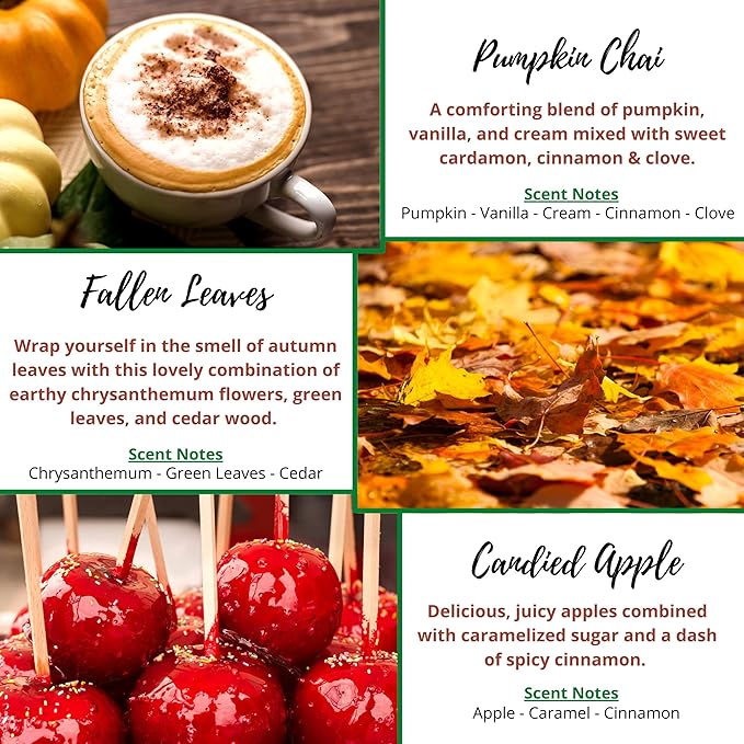 Kermode Fall Wax Melts - 6 Amazing Fall Scented Wax Melts for Warmers - 36 Autumn Holiday Scent Cubes - Soy Blend - 15 oz