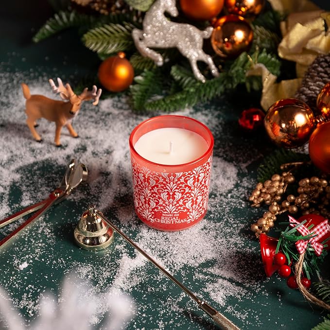 ROMIIE ZOI Christmas Scented Jar Candle - 6oz Soy Wax Candle - Infused with Floral Aroma - with Beautiful Keepsake Box Special for Holiday Gifts