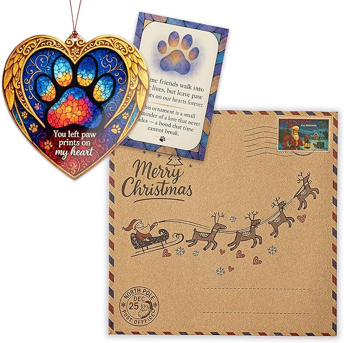 Dog Memorial Ornament – Always by My Side Keepsake | Pet Loss Gift for Dog Lovers – Christmas Sympathy Ornament – Pet Remembrance Christmas Tree Hanging Decoration