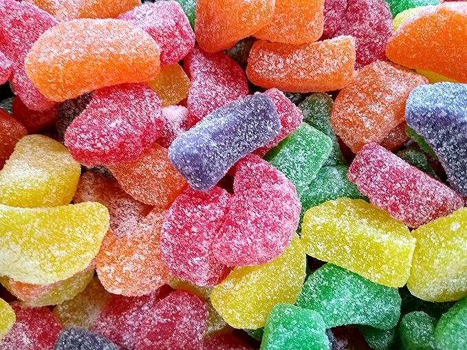 Assorted Fruit Slices - 2 lbs of Fresh Delicious Sweet Sugar Sanded Lemon Cherry Strawberry Orange Lime Slices