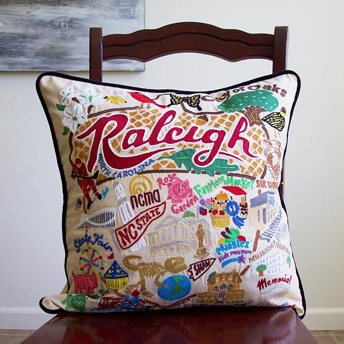 Catstudio Raleigh Embroidered Decorative Throw Pillow