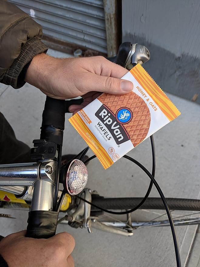 Rip Van Wafels Honey & Oats Stroopwafels - Healthy Snacks - Non GMO Snack - Keto Friendly - Office Snacks - Low Sugar (3g) - Low Calorie Snack - 4 Count