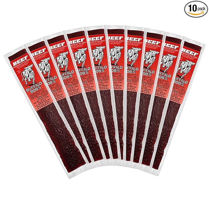 Buffalo Bob's Wild Game Meat Snack - Beef Pemmican 10 Pack
