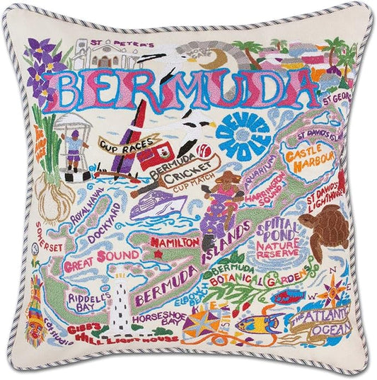 Catstudio Bermuda Embroidered Decorative Throw Pillow
